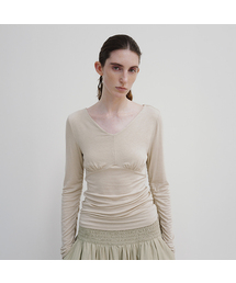 TIF WOOL SHIRRING TOP_3COLORS
