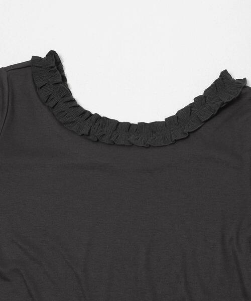 SENSE OF PLACE by URBAN RESEARCH(センスオブプレイスバイアーバンリサーチ)の「フリルネックカットトップ(Tシャツ/カットソー・レディース・ライトブルー/チャコールグレー/アイボリー・ONE)」の7枚目の写真
