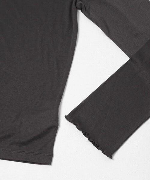 SENSE OF PLACE by URBAN RESEARCH(センスオブプレイスバイアーバンリサーチ)の「フリルネックカットトップ(Tシャツ/カットソー・レディース・ライトブルー/チャコールグレー/アイボリー・ONE)」の8枚目の写真
