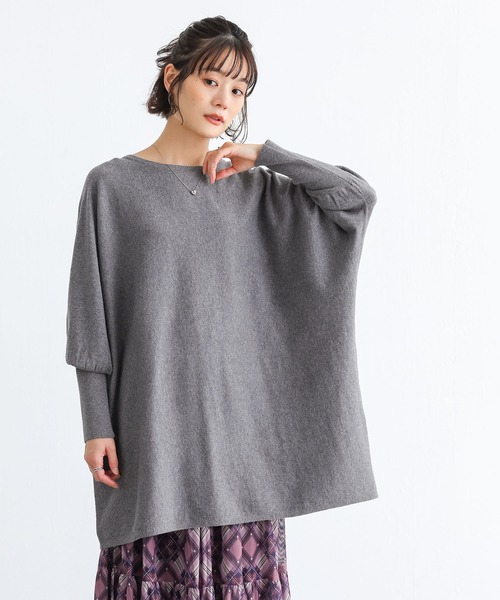 n'OrLABEL(ノアールレーベル)の「ドルマンチュニック(Tシャツ/カットソー・レディース・チャコールグレー/ブラック/ボルドー・FREE)」の3枚目の写真