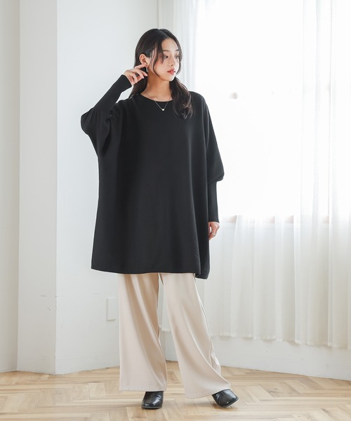 n'OrLABEL(ノアールレーベル)の「ドルマンチュニック(Tシャツ/カットソー・レディース・チャコールグレー/ブラック/ボルドー・FREE)」の22枚目の写真