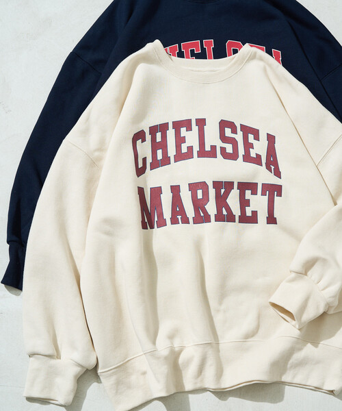 FREAK'S STORE(フリークスストア)の「限定展開 CHELSEA クラック プリント カレッジ スウェット(スウェット・レディース・グレー/ネイビー/ワイン/ナチュラル/チャコール・フリ-)」の4枚目の写真