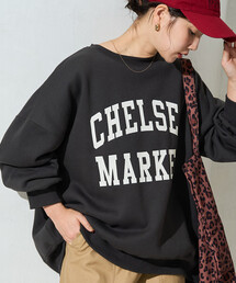 限定展開 CHELSEA クラック プリント カレッジ スウェット