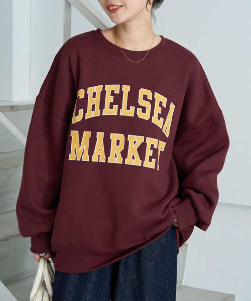 FREAK'S STORE(フリークスストア)の「限定展開 CHELSEA クラック プリント カレッジ スウェット(スウェット・レディース・グレー/ネイビー/ワイン/ナチュラル/チャコール・フリ-)」の12枚目の写真