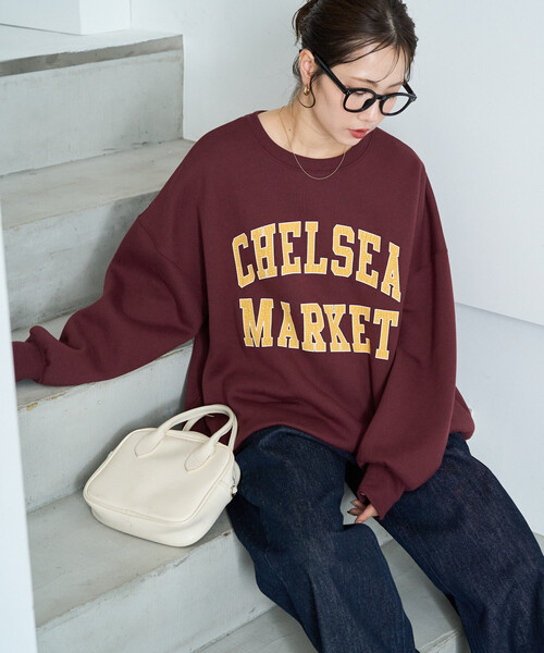 FREAK'S STORE(フリークスストア)の「限定展開 CHELSEA クラック プリント カレッジ スウェット(スウェット・レディース・グレー/ネイビー/ワイン/ナチュラル/チャコール・フリ-)」の15枚目の写真