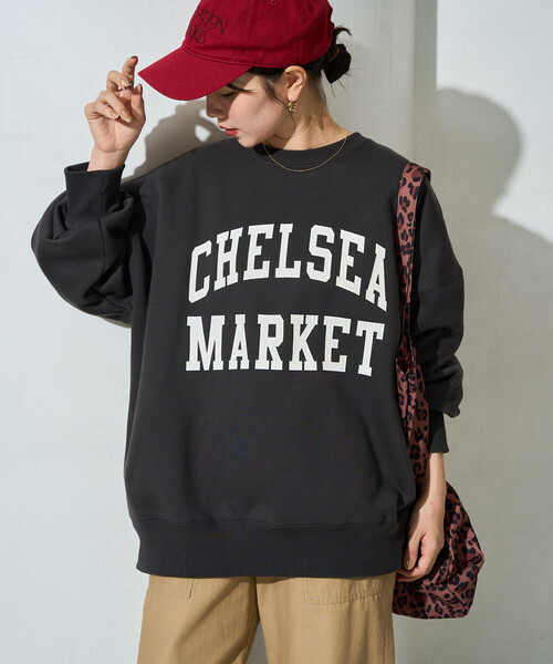 FREAK'S STORE(フリークスストア)の「限定展開 CHELSEA クラック プリント カレッジ スウェット(スウェット・レディース・グレー/ネイビー/ワイン/ナチュラル/チャコール・フリ-)」の17枚目の写真