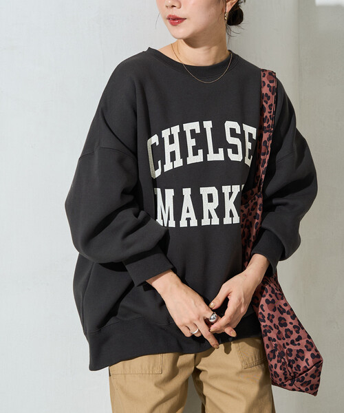 FREAK'S STORE(フリークスストア)の「限定展開 CHELSEA クラック プリント カレッジ スウェット(スウェット・レディース・グレー/ネイビー/ワイン/ナチュラル/チャコール・フリ-)」の18枚目の写真