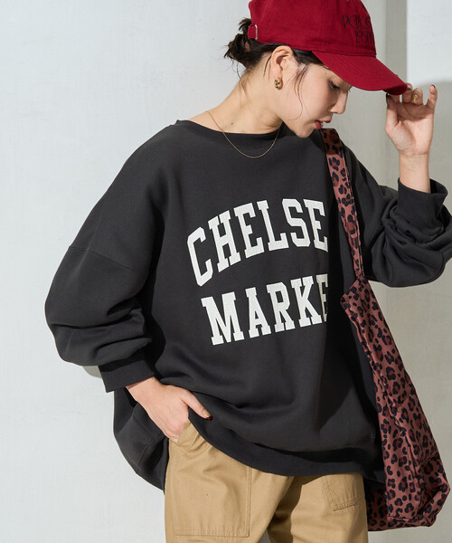 FREAK'S STORE(フリークスストア)の「限定展開 CHELSEA クラック プリント カレッジ スウェット(スウェット・レディース・グレー/ネイビー/ワイン/ナチュラル/チャコール・フリ-)」の20枚目の写真