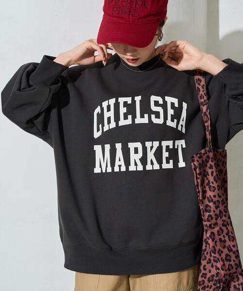 FREAK'S STORE(フリークスストア)の「限定展開 CHELSEA クラック プリント カレッジ スウェット(スウェット・レディース・グレー/ネイビー/ワイン/ナチュラル/チャコール・フリ-)」の21枚目の写真