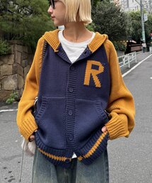 【UNISEX】ラグランフードニットカーディガン
