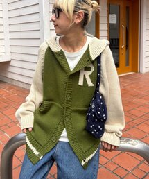 【UNISEX】ラグランフードニットカーディガン