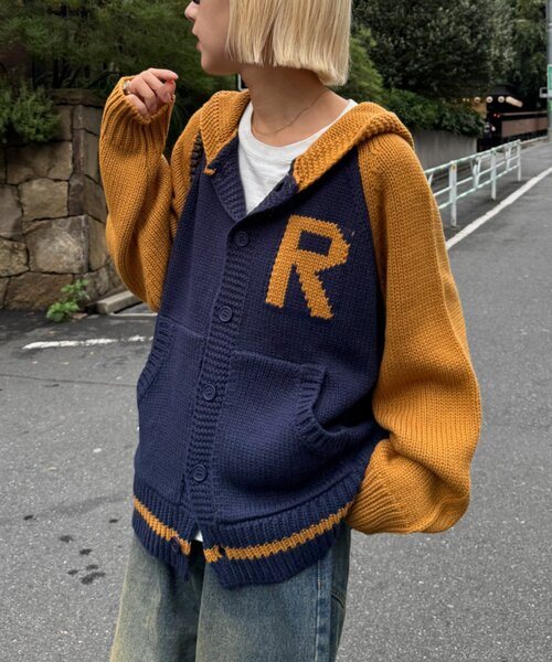 CIAOPANIC TYPY(チャオパニックティピー)の「【UNISEX】ラグランフードニットカーディガン(ニット/セーター・レディース・パープル/ネイビー/ブラウン/グレー/グリーン・MEDIUM/LARGE)」の20枚目の写真