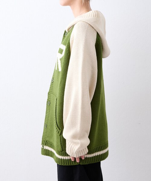 CIAOPANIC TYPY(チャオパニックティピー)の「【UNISEX】ラグランフードニットカーディガン(ニット/セーター・レディース・パープル/ネイビー/ブラウン/グレー/グリーン・MEDIUM/LARGE)」の15枚目の写真