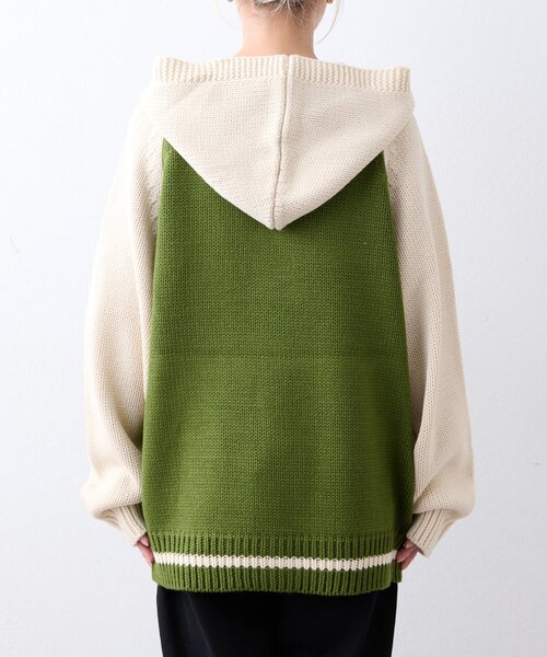 CIAOPANIC TYPY(チャオパニックティピー)の「【UNISEX】ラグランフードニットカーディガン(ニット/セーター・レディース・パープル/ネイビー/ブラウン/グレー/グリーン・MEDIUM/LARGE)」の16枚目の写真