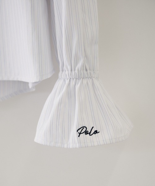 POLO BCS(ポロ ビーシーエス)の「【POLO BCS】VIS別注フリル前立てシャツ(シャツ/ブラウス・レディース・ライトグリーン/ホワイト系その他/ブルー系その他4・FREE)」の13枚目の写真