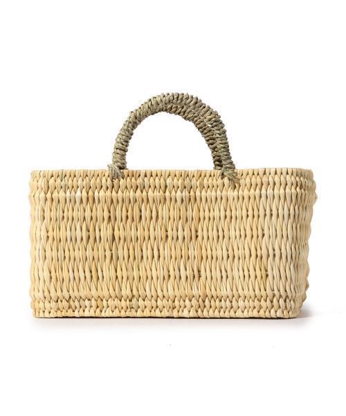 B:MING by BEAMS(ビーミングバイビームス)の「ビーミング by ビームス / モロッコのストロー横長バスケット S(かごバッグ・ベージュ・ONE SIZE)」の6枚目の写真