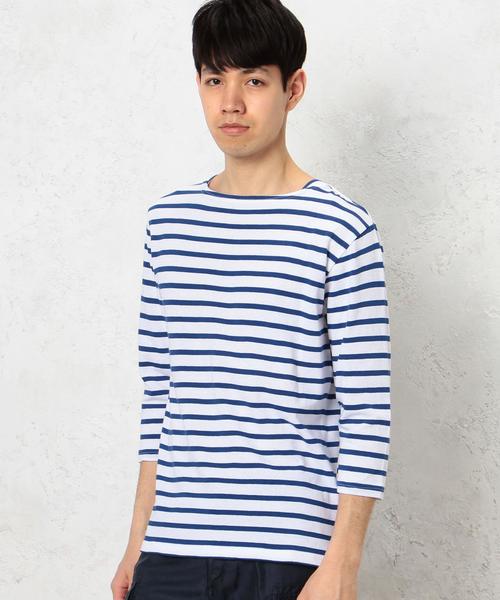 green label relaxing（グリーンレーベルリラクシング）の「■■■ KC BORDER BOAT/N 7/SL カットソー◆（Tシャツ/カットソー・メンズ・ブラック/オリーブ/ロイヤルブルー/コバルトブルー・X-LARGE/LARGE/MEDIUM/SMALL）」の6枚目の写真