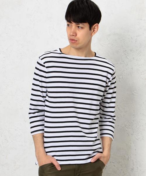 green label relaxing（グリーンレーベルリラクシング）の「■■■ KC BORDER BOAT/N 7/SL カットソー◆（Tシャツ/カットソー・メンズ・ブラック/オリーブ/ロイヤルブルー/コバルトブルー・X-LARGE/LARGE/MEDIUM/SMALL）」の7枚目の写真