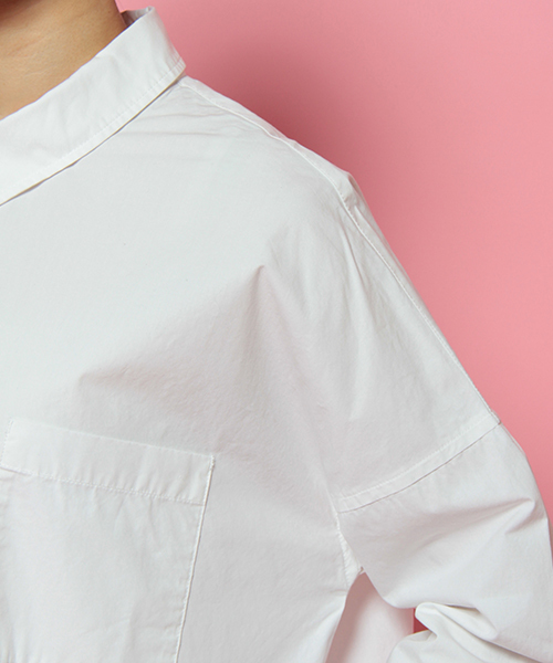 LBC（エルビーシー）の「コットン40タイプライターオーバー     （シャツ/ブラウス・レディース・グリーン/ネイビー/オフホワイト・LARGE/MEDIUM）」の14枚目の写真