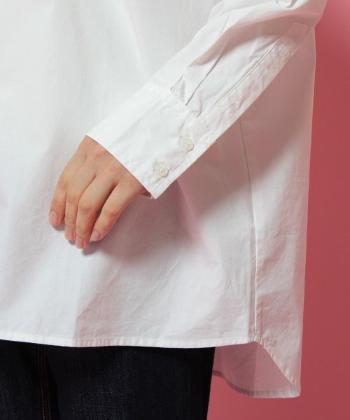 LBC（エルビーシー）の「コットン40タイプライターオーバー     （シャツ/ブラウス・レディース・グリーン/ネイビー/オフホワイト・LARGE/MEDIUM）」の13枚目の写真