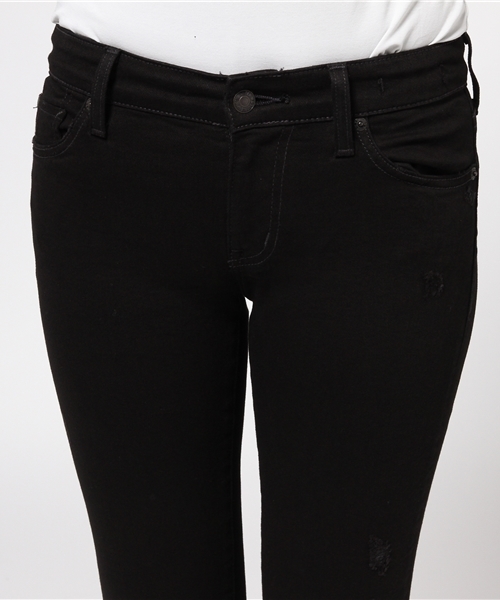 Denim & Supply Ralph Lauren（デニムアンドサプライラルフローレン）の「ライザー クロップ スキニー ジーンズ（デニムパンツ・レディース・ブラック・25/29/24/26/27/28）」の5枚目の写真