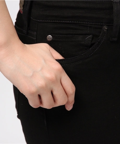 Denim & Supply Ralph Lauren（デニムアンドサプライラルフローレン）の「ライザー クロップ スキニー ジーンズ（デニムパンツ・レディース・ブラック・25/29/24/26/27/28）」の9枚目の写真