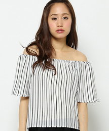 VENCEEXCHANGE | フレアオフショルトップス(Tシャツ/カットソー)