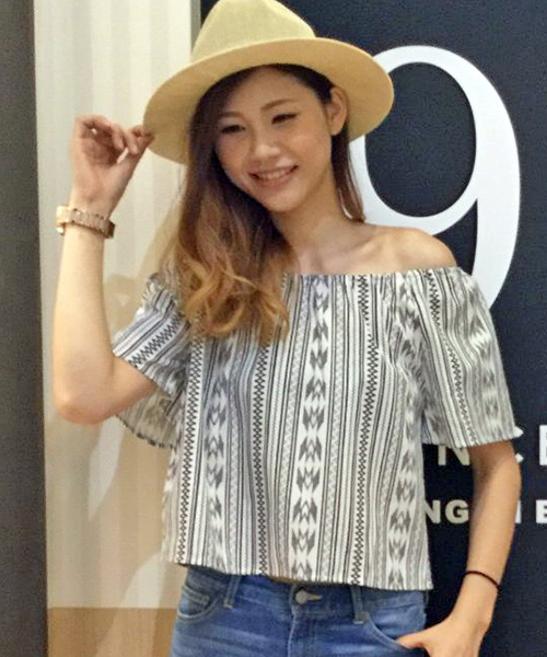 VENCEEXCHANGE(ヴァンスエクスチェンジ)の「フレアオフショルトップス(Tシャツ/カットソー・レディース・ホワイト/オフホワイト/ブルー/その他35/ブラック・MEDIUM)」の21枚目の写真