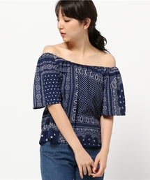 VENCEEXCHANGE | フレアオフショルトップス(Tシャツ/カットソー)
