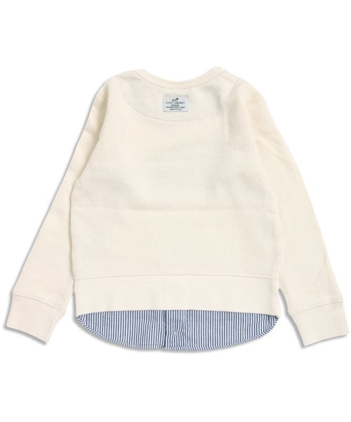 apres les cours（アプレレクール）の「シャツレイヤード風トレーナー（スウェット・キッズ・アイボリー/ターコイズブルー・100/120/90/140/110/130/80）」の7枚目の写真