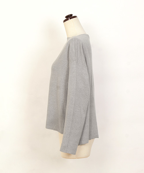 Pierrot（ピエロ）の「ミラノリブ編み ボートネック ニットプルオーバー（ニット/セーター・レディース・ベージュ/アイボリー/ブラック/カーキ/杢グレー/インディゴブルー・L/M）」の21枚目の写真