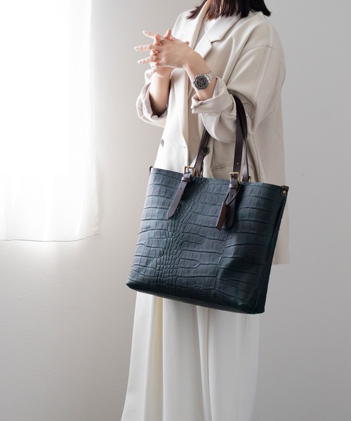 HALEINE(アレンヌ)の「牛革レザートートバッグ(トートバッグ・メンズ・ブラック/ネイビー/オレンジ/ダークブラウン/キャメル/ブラウン/レッド系その他/ブラウン系その他/ブルー系その他/グリーン系その他/ブラック系その他・FREE)」の17枚目の写真