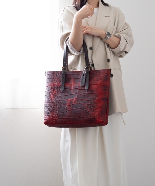 HALEINE(アレンヌ)の「牛革レザートートバッグ(トートバッグ・メンズ・ブラック/ネイビー/オレンジ/ダークブラウン/キャメル/ブラウン/レッド系その他/ブラウン系その他/ブルー系その他/グリーン系その他/ブラック系その他・FREE)」の18枚目の写真