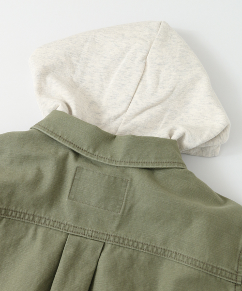 URBAN RESEARCH（アーバンリサーチ）の「パーカー付シャツジャケット（ミリタリージャケット・レディース・カーキ/ベージュ・FREE）」の21枚目の写真