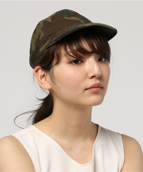 fennica（フェニカ）の「cableami × fennica / ＜Women's＞別注 ミリタリーキャップ（キャップ・レディース・その他1/ブルー/オリーブ・M(57cm)）」の2枚目の写真