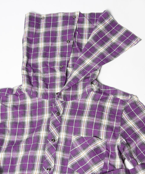 And A(アンドエー)の「オールウェイネルシャツ(シャツ/ブラウス・メンズ・ネイビー/パープル・42/44)」の9枚目の写真