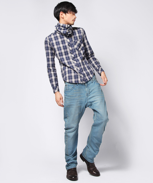 And A(アンドエー)の「オールウェイネルシャツ(シャツ/ブラウス・メンズ・ネイビー/パープル・42/44)」の11枚目の写真