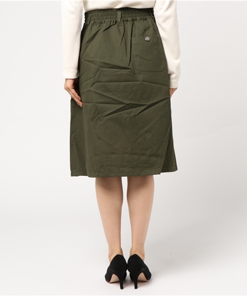 Lilou＆Lily（リルアンドリリー）の「【Lilou＆Lily/リルアンドリリー】 salle de bal別注チノベイカースカート（スカート・レディース・オリーブ/チャコール・38/36）」の7枚目の写真