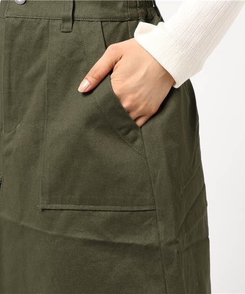 Lilou＆Lily（リルアンドリリー）の「【Lilou＆Lily/リルアンドリリー】 salle de bal別注チノベイカースカート（スカート・レディース・オリーブ/チャコール・38/36）」の10枚目の写真