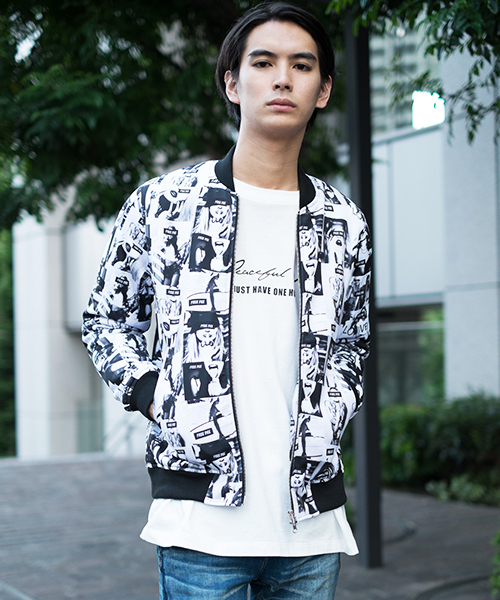 Free Dee フリー ディー の 総柄ma 1ジャケット Ma 1ブルゾン Ma 1 Wear Free Dee フリー ディー の 総柄ma 1ジャケット Ma 1ブルゾン Ma 1 Wear