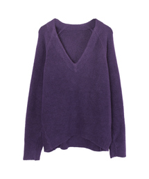 UR'S | Vﾈｯｸｺｸｰﾝﾆｯﾄﾌﾟﾙｵｰﾊﾞｰ(ニット/セーター)