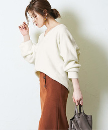 UR'S | Vﾈｯｸｺｸｰﾝﾆｯﾄﾌﾟﾙｵｰﾊﾞｰ(ニット/セーター)