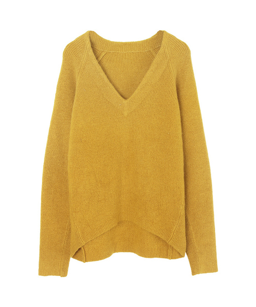 UR'S（ユアーズ）の「Vﾈｯｸｺｸｰﾝﾆｯﾄﾌﾟﾙｵｰﾊﾞｰ（ニット/セーター・レディース・ブラック/ベージュ/パープル/オフホワイト/マスタード/ラベンダー/杢グレー/ピンク系その他・FREE）」の7枚目の写真