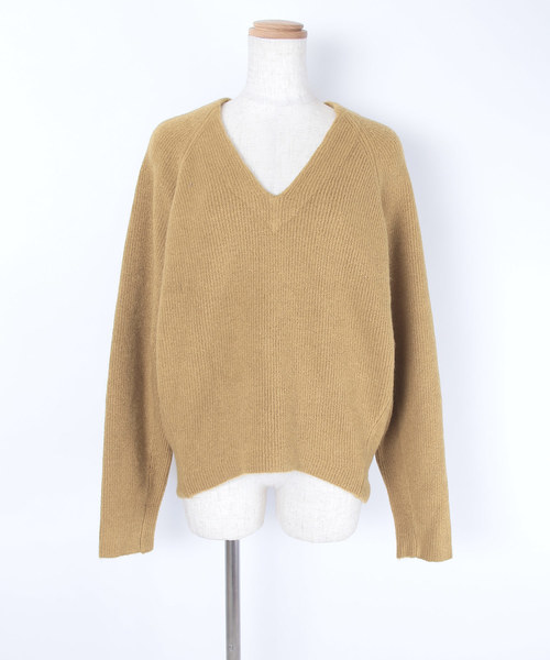 UR'S（ユアーズ）の「Vﾈｯｸｺｸｰﾝﾆｯﾄﾌﾟﾙｵｰﾊﾞｰ（ニット/セーター・レディース・ブラック/ベージュ/パープル/オフホワイト/マスタード/ラベンダー/杢グレー/ピンク系その他・FREE）」の10枚目の写真