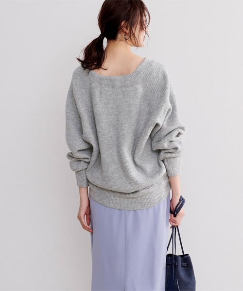 UR'S（ユアーズ）の「Vﾈｯｸｺｸｰﾝﾆｯﾄﾌﾟﾙｵｰﾊﾞｰ（ニット/セーター・レディース・ブラック/ベージュ/パープル/オフホワイト/マスタード/ラベンダー/杢グレー/ピンク系その他・FREE）」の19枚目の写真