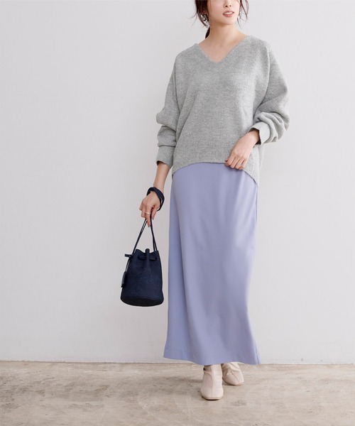 UR'S（ユアーズ）の「Vﾈｯｸｺｸｰﾝﾆｯﾄﾌﾟﾙｵｰﾊﾞｰ（ニット/セーター・レディース・ブラック/ベージュ/パープル/オフホワイト/マスタード/ラベンダー/杢グレー/ピンク系その他・FREE）」の20枚目の写真