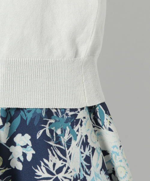 laboratory work（ラボラトリーワーク）の「モダールコットンVネックニットプルオーバー（ニット/セーター・レディース・オフホワイト/杢グレー/グリーン/ピンク・MEDIUM）」の13枚目の写真