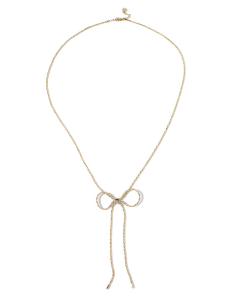 ROPE' PICNIC PASSAGE（ロペピクニックパサージュ）の「ツイストチェーンリボンネックレス（ネックレス・レディース・ゴールド/ホワイトゴールド・FREE）」の2枚目の写真