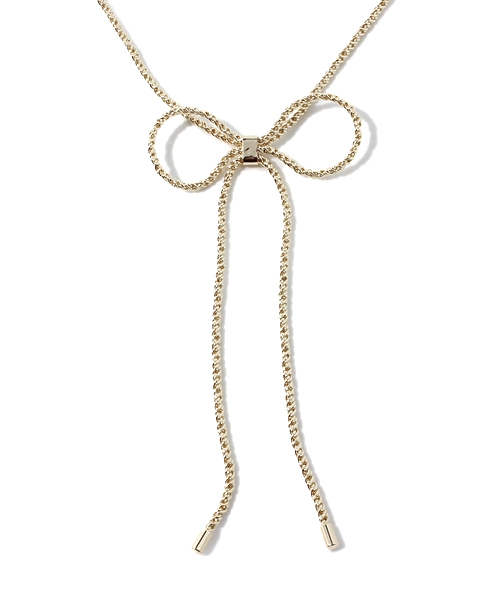 ROPE' PICNIC PASSAGE（ロペピクニックパサージュ）の「ツイストチェーンリボンネックレス（ネックレス・レディース・ゴールド/ホワイトゴールド・FREE）」の3枚目の写真