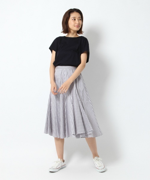 laboratory work（ラボラトリーワーク）の「２柄コンビミディースカート（スカート・レディース・ブラック/グレー/ブルー・MEDIUM）」の12枚目の写真